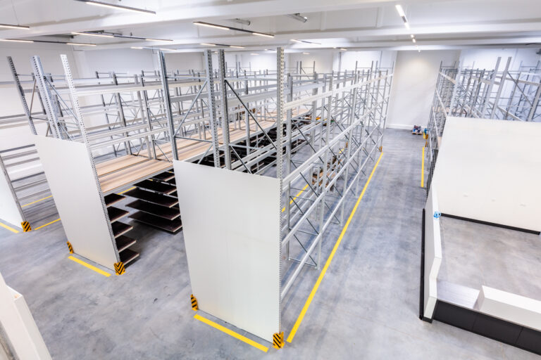 Heat pump room in commercial building